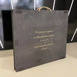 Панно декоративное из стекла "Ваза с мальвами" по мотивам работ Ван Гога